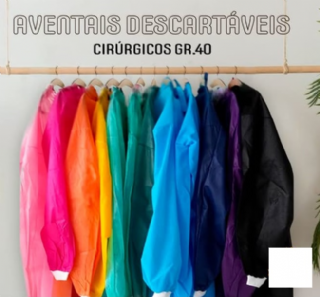 Avental c/ Punho Malha e Dedal 40g Pct.10 unid. LARANJA