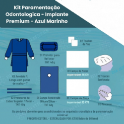 KIT PARAMENTA��O ODONTOLOGICA IMPLANTE  DIATHEKE - 40g AZUL MARINHO
